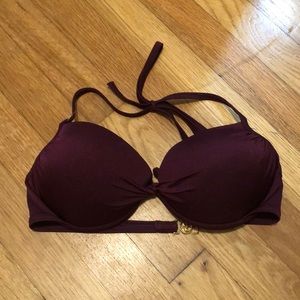 Purple push-up swim top